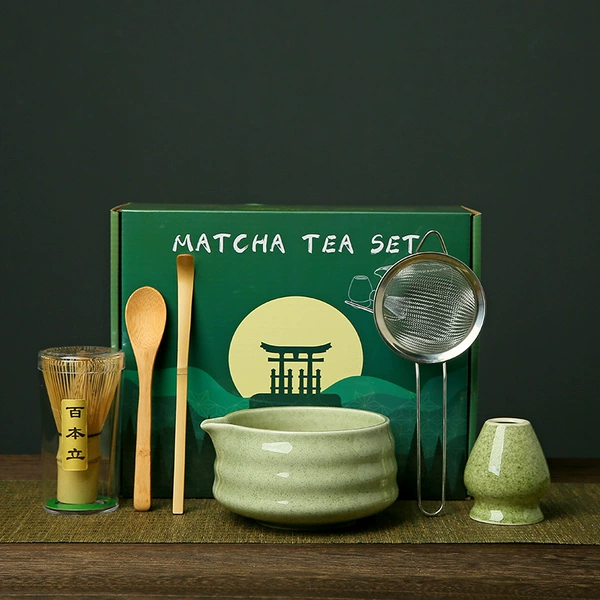 Matcha, tea cup, box