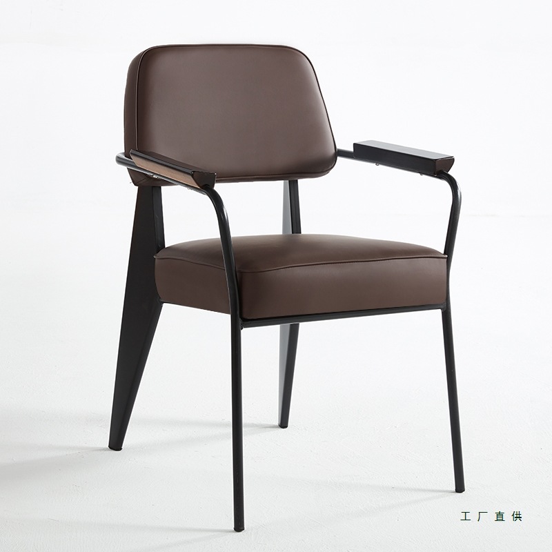 Scandinavian Casual Casual Backrest Chair Cafe Bar Military Style Italian Modern with Armchair Designer Dining Chair