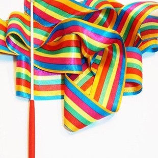 Dance Ribbons Wholesale 4m Streamers Children's Artistic Gymnastics Dance Performance Colorful Gymnastics Ribbons Sporting Goods