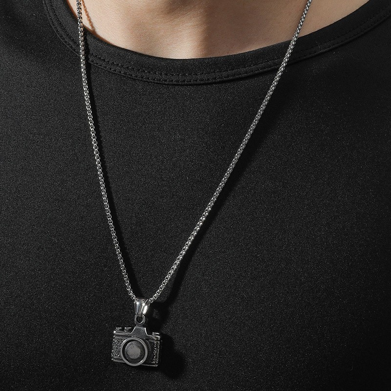 Fashion Camera Alloy Plating Unisex Pendant Necklace 1 Piece
