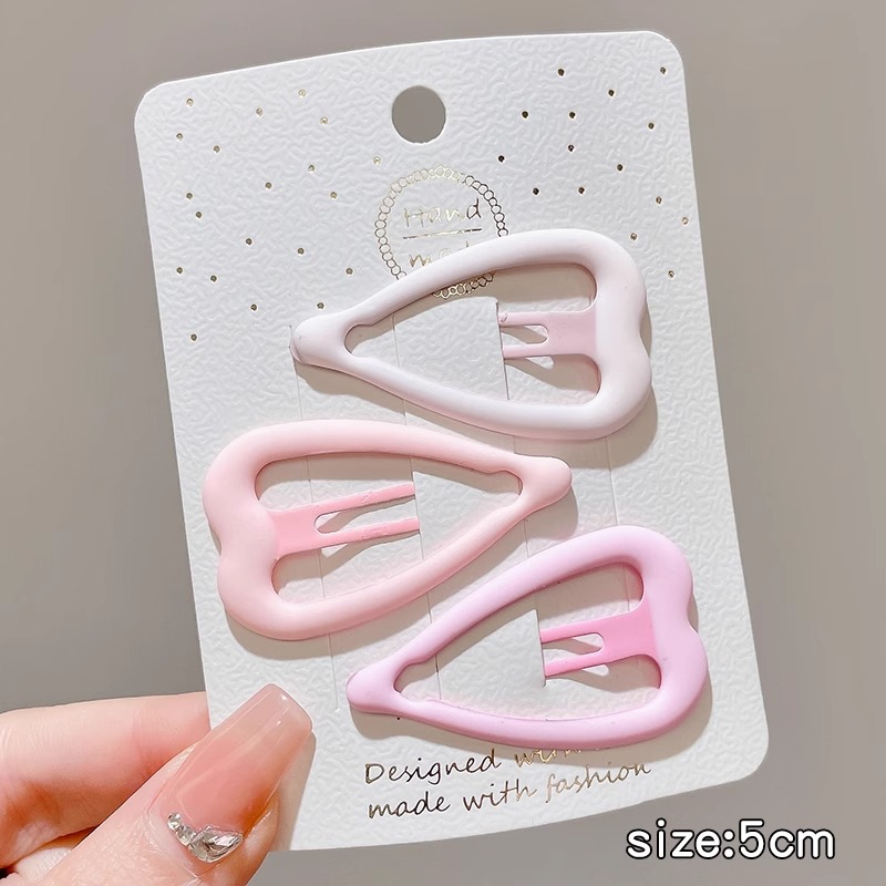 Rosa horquilla femenina 2024 Nueva horquilla BB clip frente flequillos laterales horquilla rota lindo clip de dopamina otoño