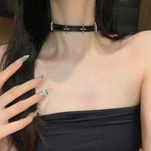 choker项圈女锁骨链颈链脖圈黑色项链颈带chocker甜酷辣妹风Y2K无