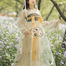 漢服女夏季薄款日常漢元素超仙氣齊胸襦裙改良中國風古裝套裝