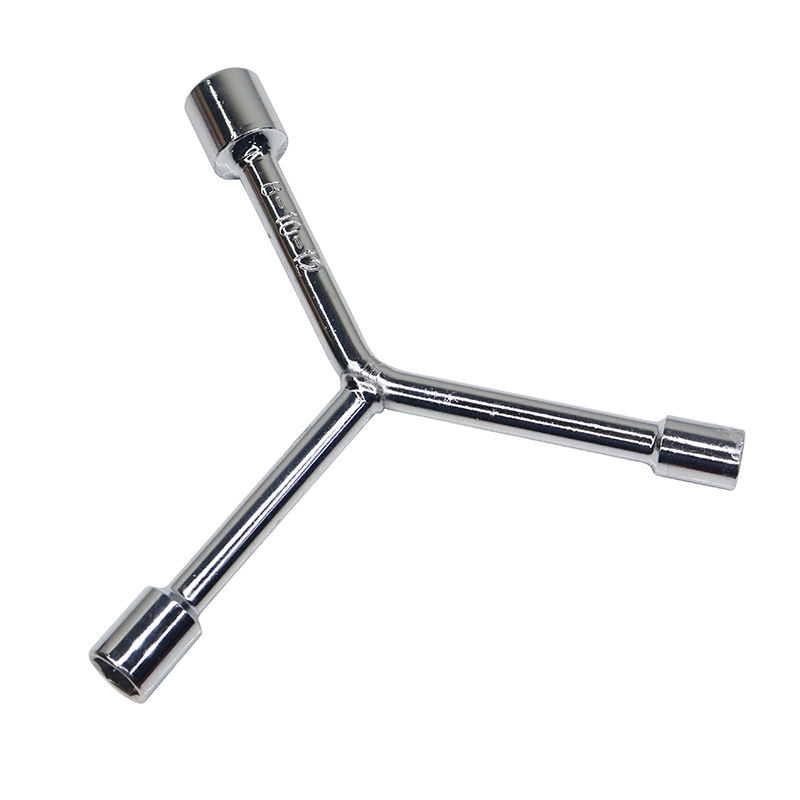 Y型三叉套筒扳手多功能短三角扳子家用手动工具套头镀铬外六角