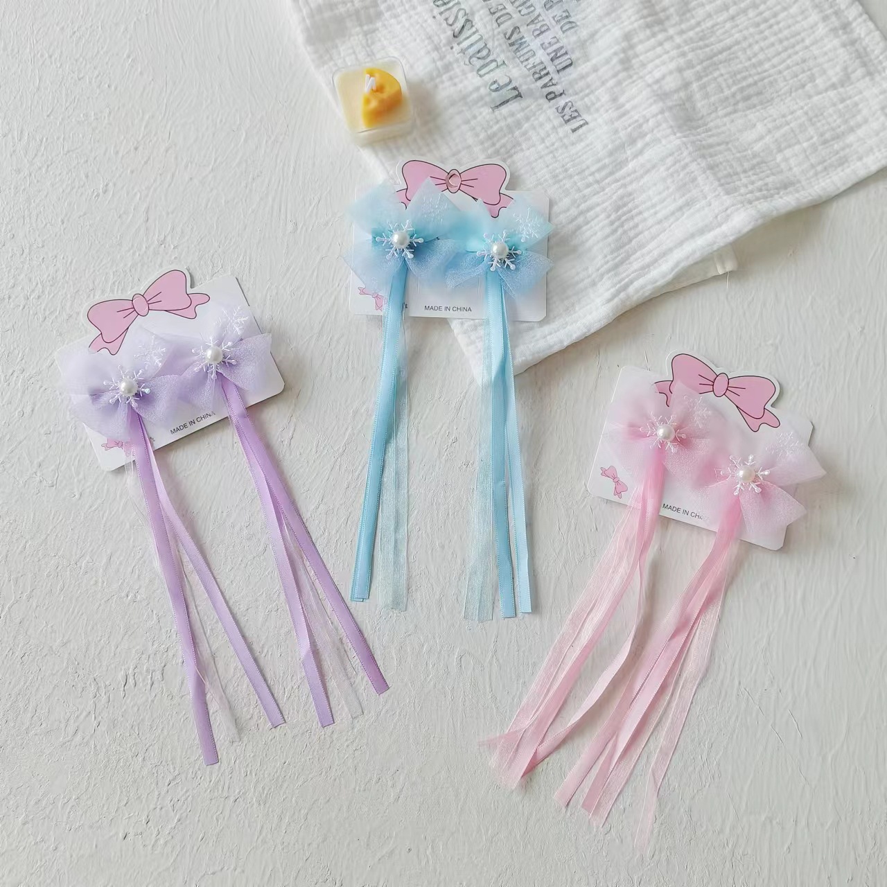 Niños Hanfu tocado tarjeta de pelo de viento chino super inmortal adornamiento de cabello de niñas bordilla clips de pelo bebé dulce contra clips