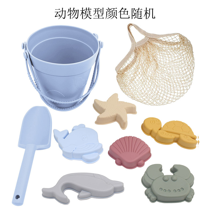 Luz púrpura + tela bolsa de red (modelo animal color al azar)