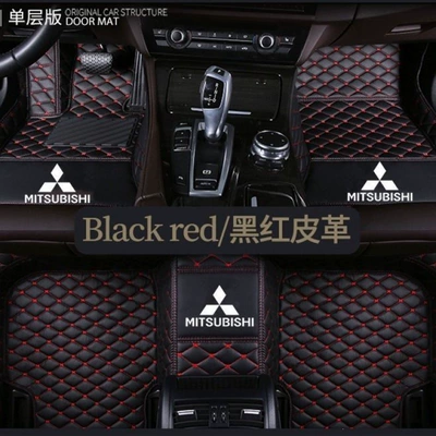 Modelə uyğun ayaqaltı – drive Lancer, Galant, and Junge - galan-single-layer-black-with-red-lines