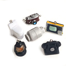 生活趣味相机饮水机马桶老式电视电话树脂挂件DIY配饰材料迷你