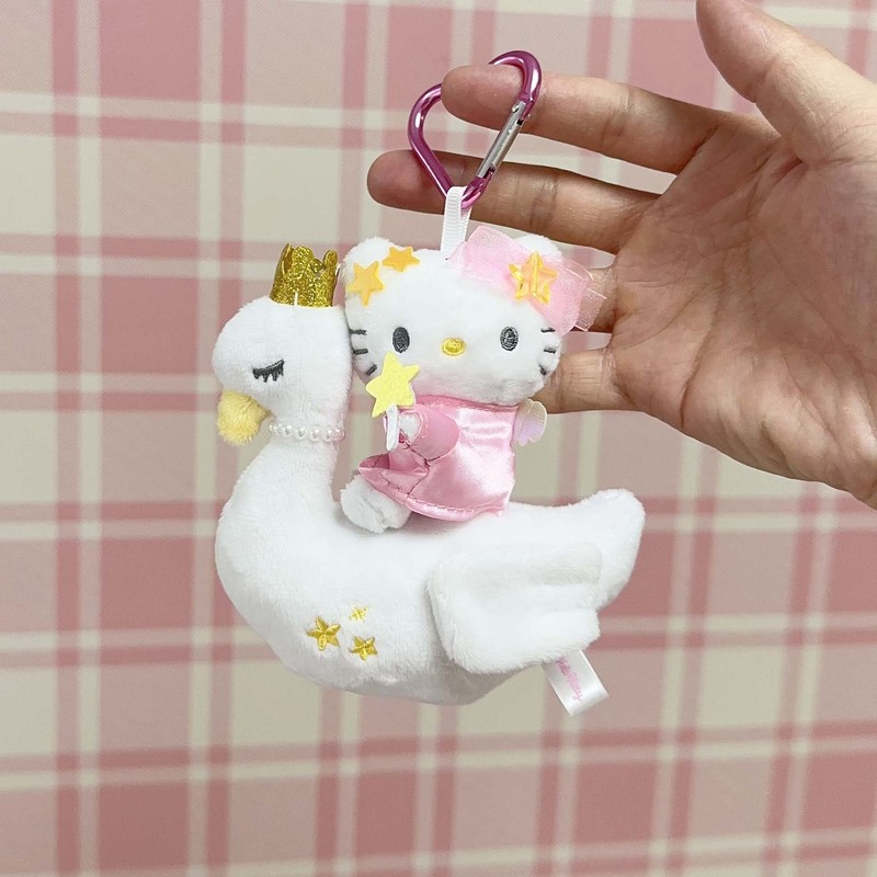 可爱梦幻天鹅公主kt爱心猫咪飞马粉猫毛绒公仔玩偶包包挂件少女心|undefined