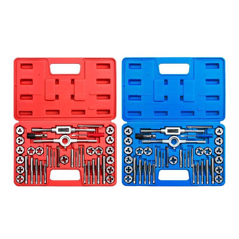 40PCS丝锥板牙套装 40件套公英制丝锥工具套装手动机用丝锥 包邮