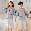 Summer children's sleeves, set, thin pijama suitable for men and women