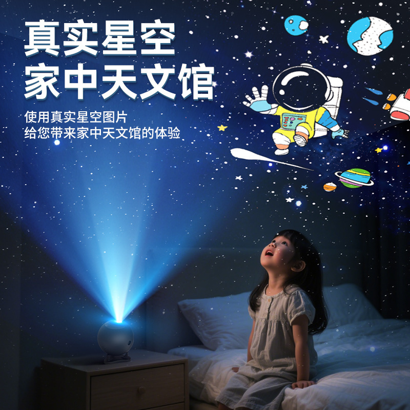 新款跨境银河星空灯高清菲林片卧室投影灯儿童生日礼物卧室小夜灯|undefined