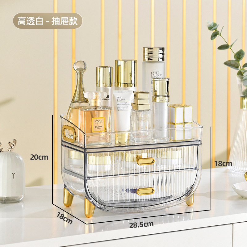Younai caja de almacenamiento de cosméticos acrílico a prueba de polvo hogar escritorio lápiz labial cuidado de la piel estante de almacenamiento de productos gabinete de almacenamiento de belleza