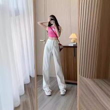 阔腿牛仔裤女2025春秋季宽松薄款高腰显瘦韩版直筒垂感拖地裤学生