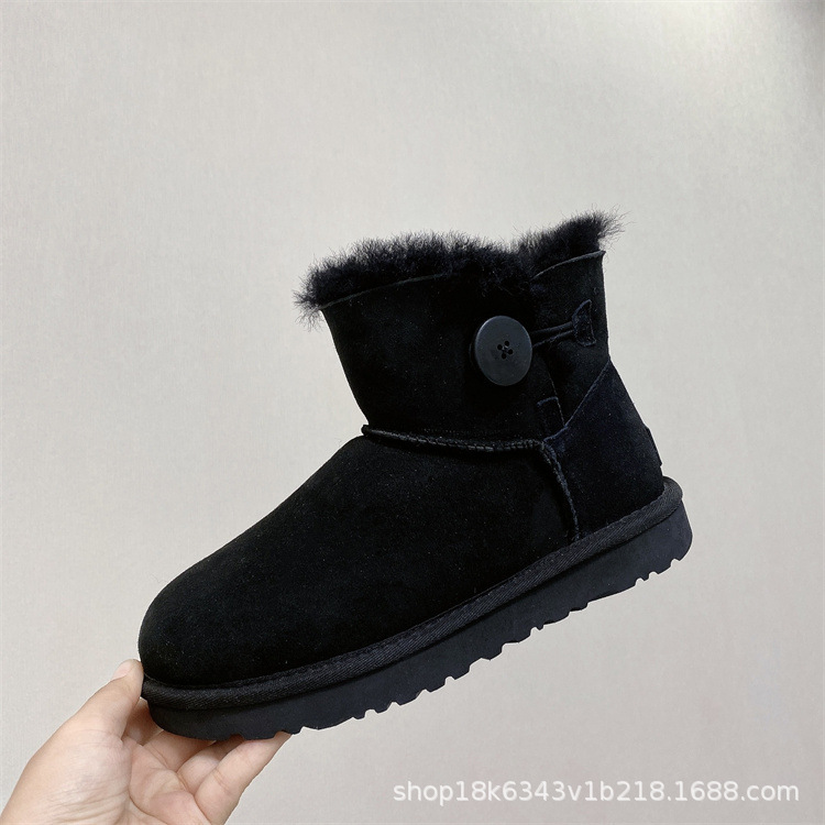 桑坡雪地靴女皮毛一体经典新款高筒加绒加厚保暖羊毛棉鞋冬季鞋子|undefined