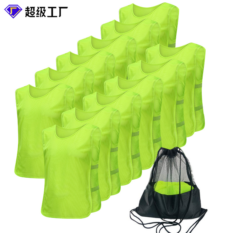 Cross-border big mesh football training vest custom team practice vest adult team basketball sports number shirt