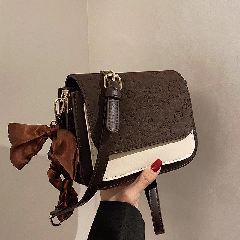 Trendy Frosted Bags for Women 2024 New Spring Summer Popular Shoulder Small Square Bag Women's Crossbody Bag