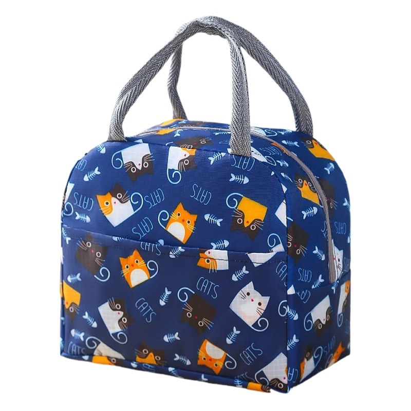 Bolsa de almuerzo con diseño de color, aislante, con bolsa de aluminio engrosada, para estudiantes y oficina, suministro al por mayor