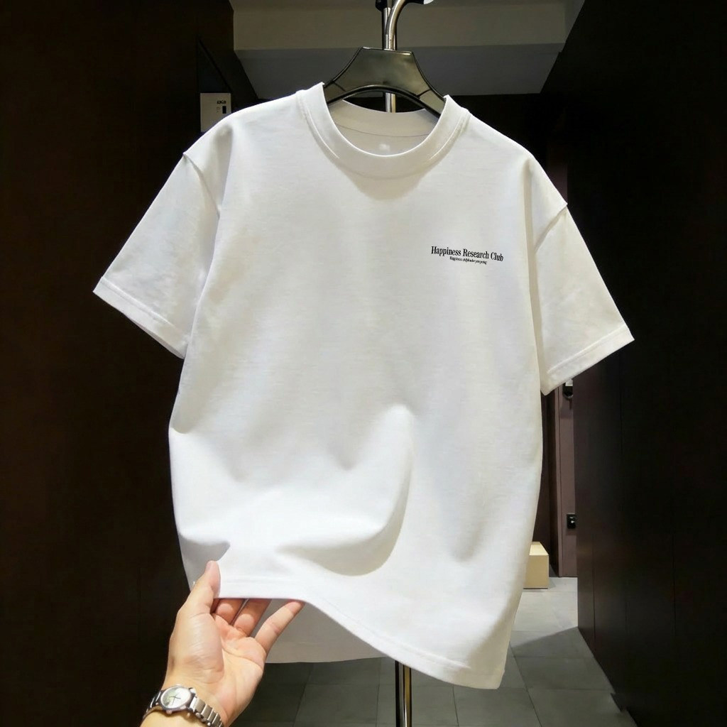 T-shirt à manches courtes grande taille 100 % coton, coupe ample unisexe, tendance et stylé, idéal pour l'été et Instagram._voghion.com