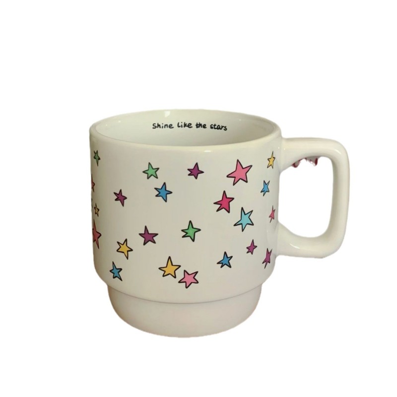 オリジナルカラー星マグカップinsかわいいハンドルカップ陶磁器カップコーヒーカッププレゼントカップ|undefined
