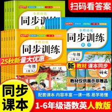 2025秋新版全程培优同步训练小学1-6年级语数英上下册同步练习册