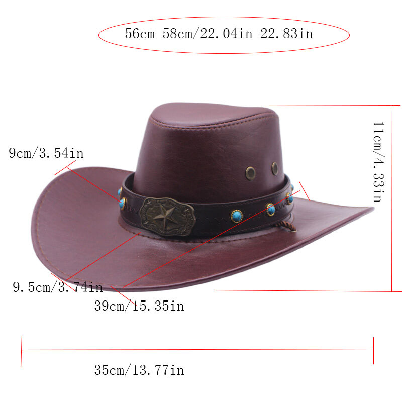 Belt Western Cowboy for Men and Women Spring, Autumn, Winter Outdoor Tibetan Jazz Sunshade Knight Hat_voghion.com