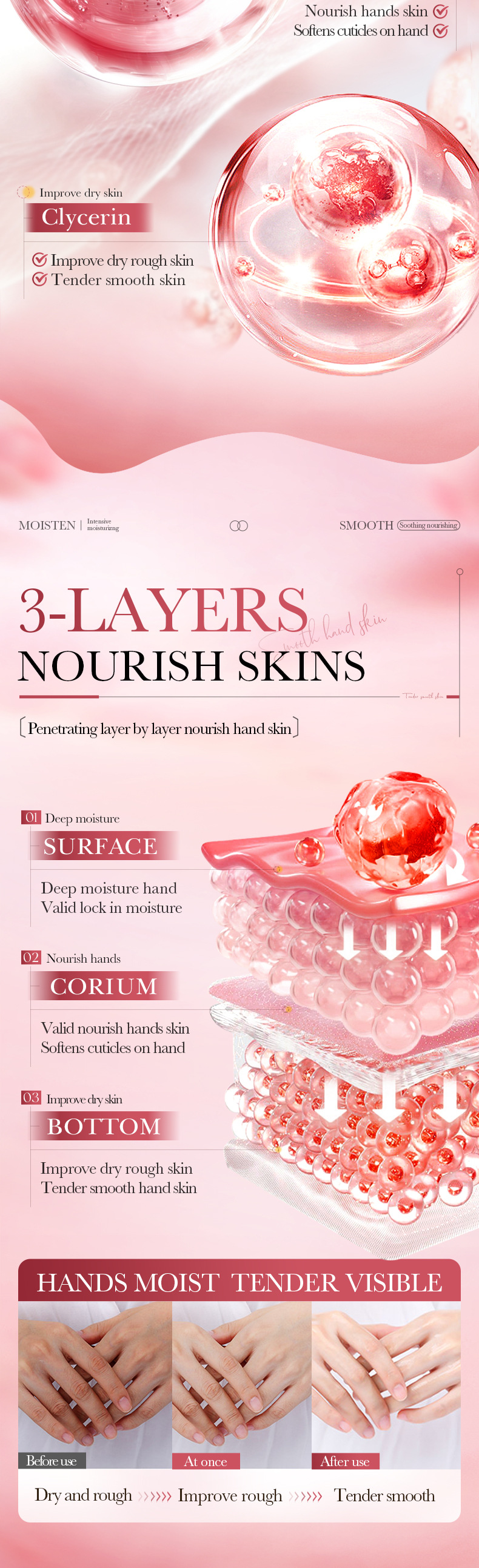 BIOAOUA Strawberry Cake Maschera mani nutriente e liscia 40 ml/paio Maschera mani autunno e inverno_voghion.com