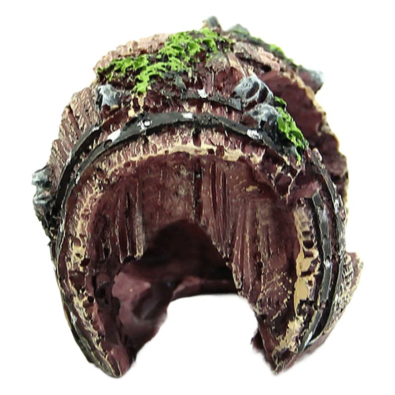 Аквариум Пейзаж Моделирование Винная бочка Гнилая маленькая винная бочка Побег из рыбы Пещера Украшения для аквариума Украшения Ремесла из смолы