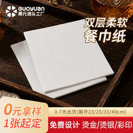 白色餐巾纸可定制logo无尘餐巾纸餐桌餐厅加厚商用纸巾5000张起订