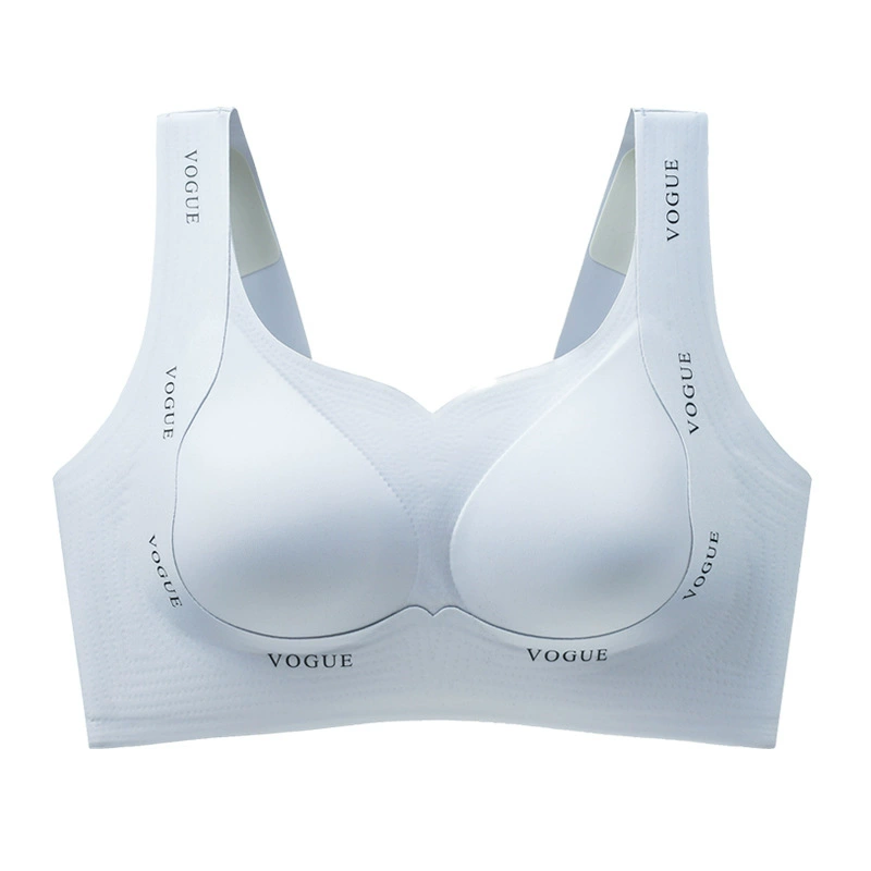 W-shaped Soft Support Bra, Double-Layer Wireless, Seamless No-Trace Cups, Sizes M–6XL