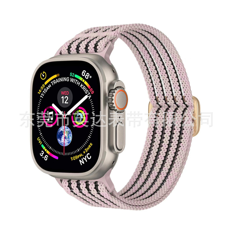 Applewatch SE9876 Apple watch ストラップナイロン通気性ストライプ弾性 ultra2 時計ストラップに適しています。|undefined