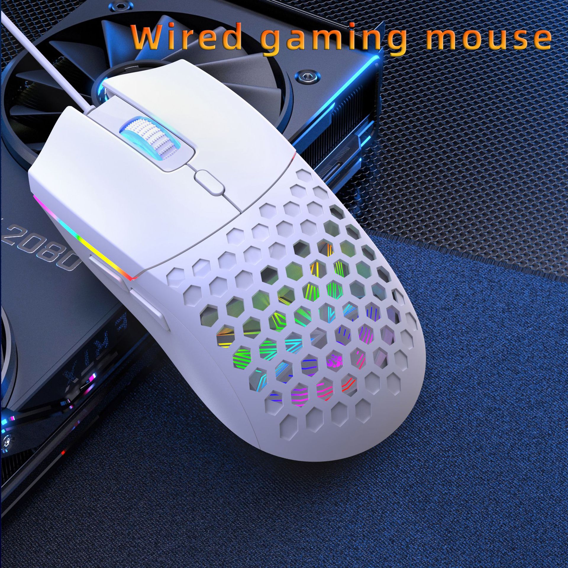 New Wired Gaming Mouse Cheap Mouse Hollow Design 6400Dpi Office Gaming Colorful Backlight