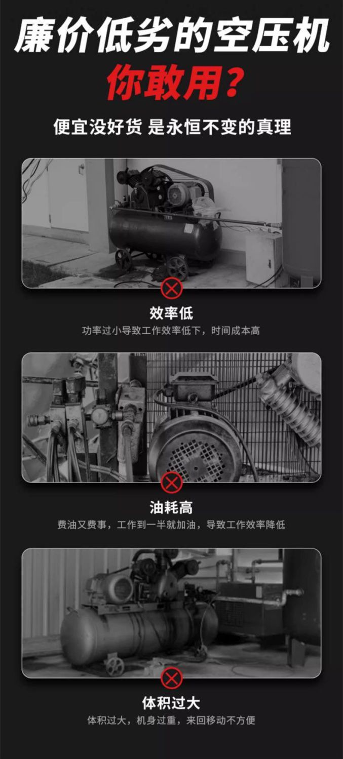 German Shibaura Air Compressor Air Pump Small 220V Air Compressor Oil-Free Bass Industrial Grade Woodworking High Pressure
