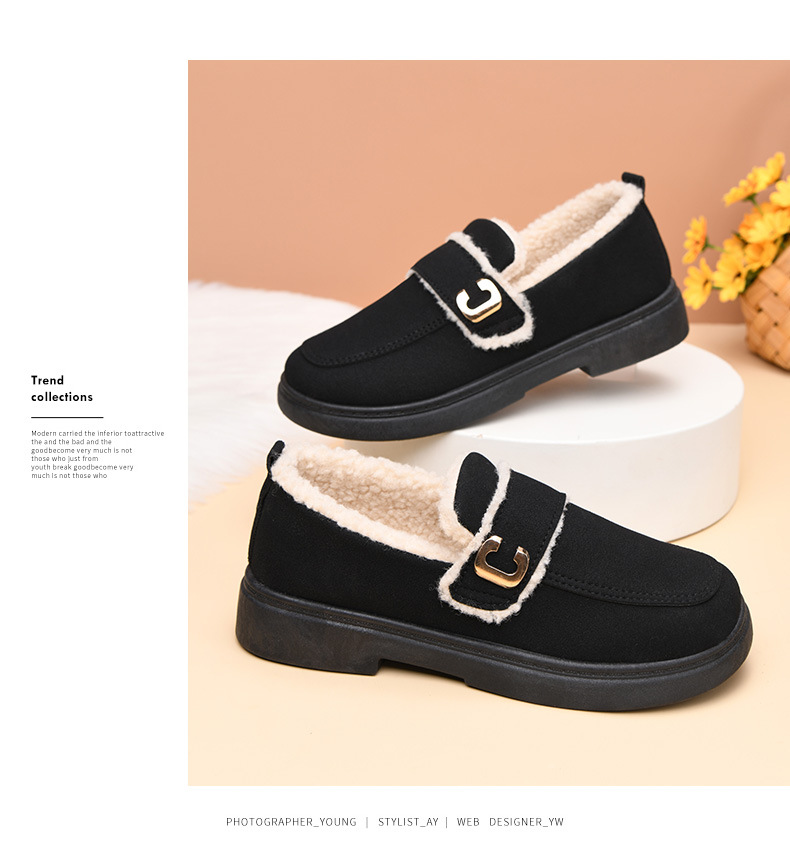 Doudou shoes women's winter models fleece thickened women's casual cotton shoes fashionable and comfortable warm mother shoes_voghion.com
