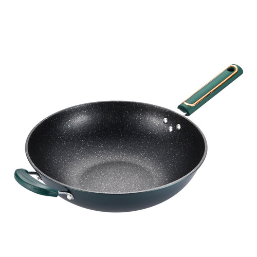 Manufacturer wholesales new wok, household medical stone non-stick wok, non-stick wok, wok, iron wok gift one piece dropshipping
