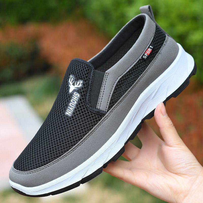 Old Beijing Cotton Shoes for Men - Spring and Autumn Season Work Boots, Durable and Healthy Step Shoes for Middle-Aged and Elderly Men, Leisure Men's Work Shoes