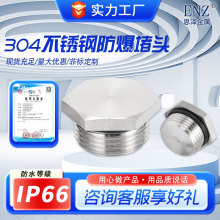 不锈钢304堵头电工丝堵不锈钢旋入式塞头外六角实心闷盖防爆堵头