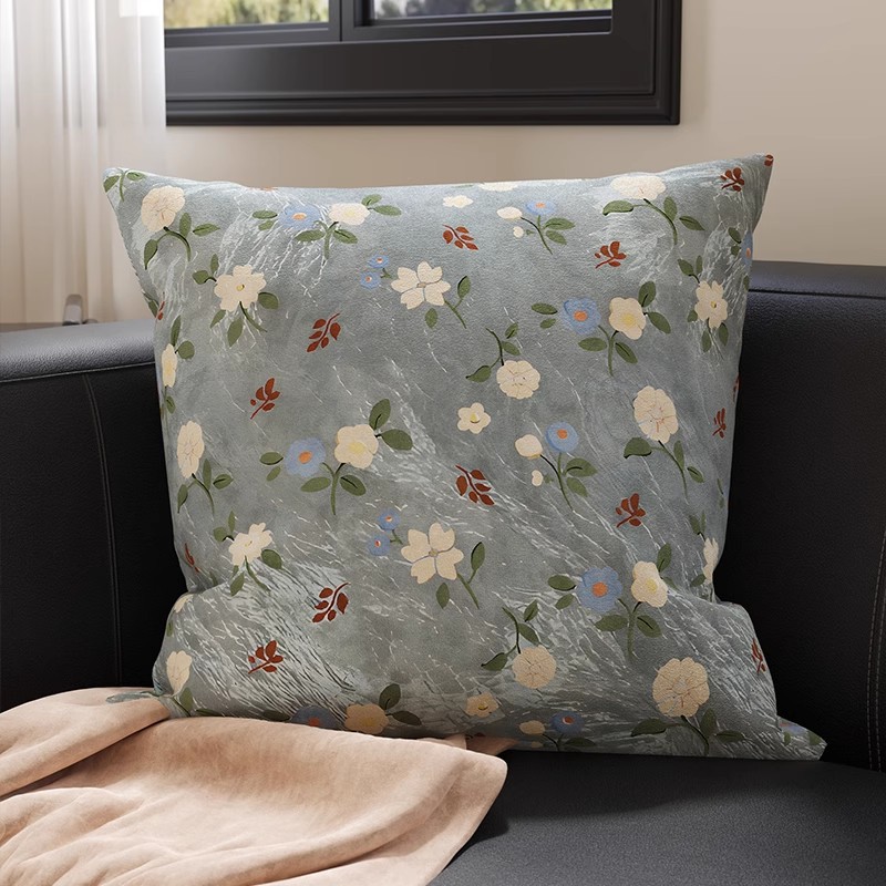 Sofá de sala de estar retro de alto nivel, almohada de cabecera, almohada de cintura en la cama, ventana flotante, almohada de respaldo con núcleo desmontable y lavable
