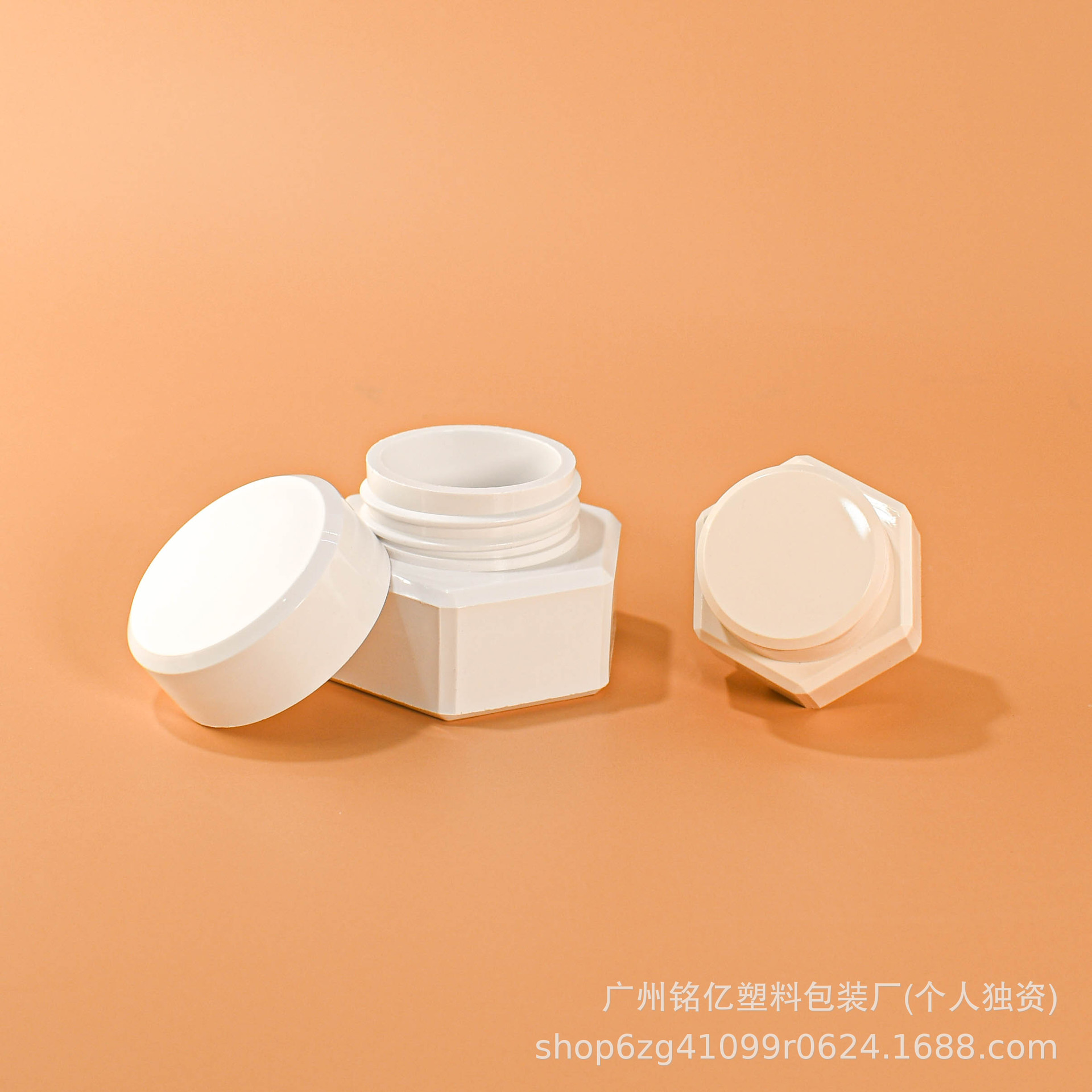 现货 3g5g15g30g多规格日系简约美甲胶油瓶 美甲分装试色六角瓶