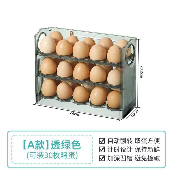 3 layers of green [Place 30 eggs] - only 1 egg box