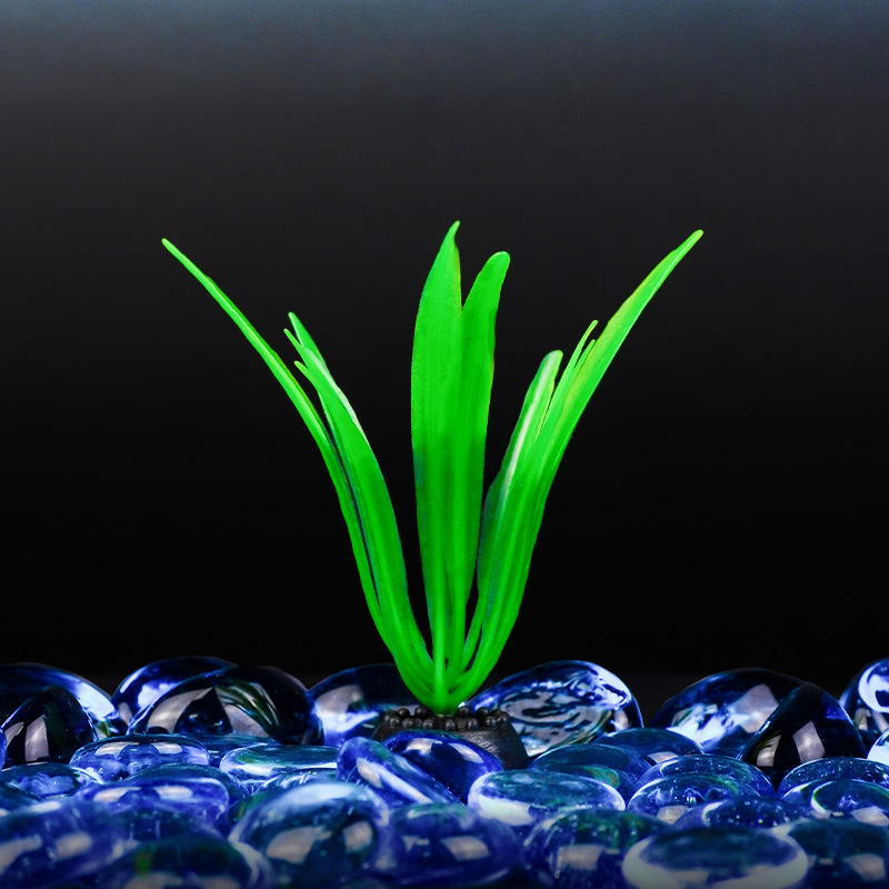 Venta directa de fábrica al por mayor pecera mesa de arena plástico decorativo simulación plantas de plantas acuáticas flores falsas acuario paisajismo plato de comedor