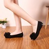 Slip-ons, black footwear, low non-slip nurse uniform, flowered, wholesale