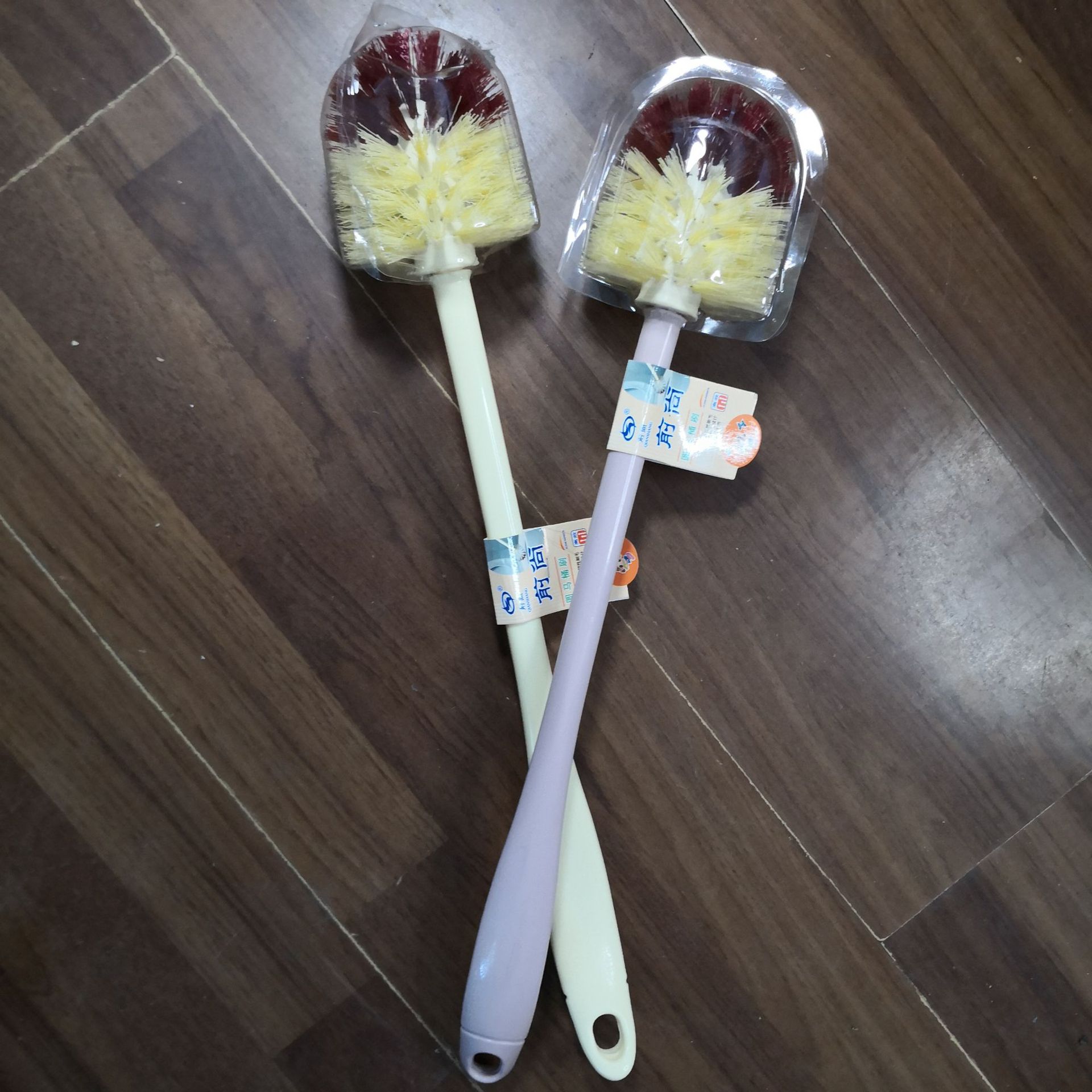 1 Round-Head Toilet Brush, Long-Handled Sanitary Brush, Toilet Spittoon Brush