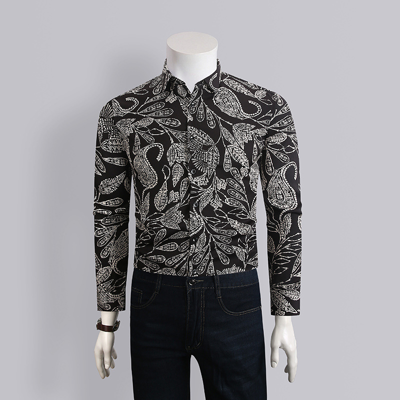 Early Spring New Men's High-End Classic Plaid Bamboo Fiber Business Casual Long-Sleeve Shirt, Comfortable and Versatile Shirt