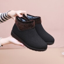 冬季新老北京布鞋加绒保暖鞋老年人奶奶冬鞋妈妈老人棉鞋加厚短靴