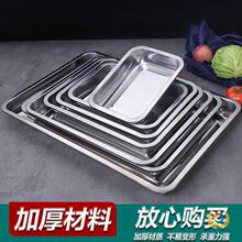 304不锈钢方盘托盘长方形鱼盘烧烤盘餐盘深盘蒸饭饺子盘菜盘家用