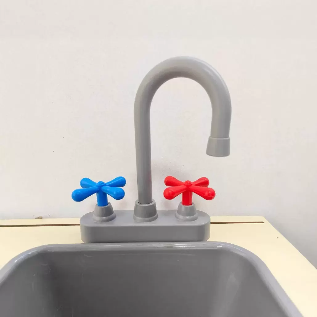 水龙头玩具配件儿童过家家木制厨房玩具灶台水池洗碗盆洗手台花洒