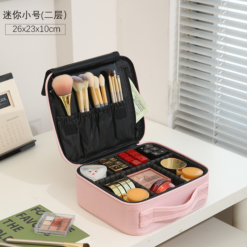 卸売大容量プロ用化粧バッグ、タトゥー、ネイルアート、メイクアップ用ハンドバッグ、仕切り付きツールボックス、化粧品収納バッグ