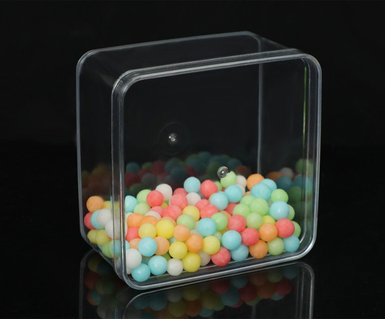 食品巧克力糖果盒烘焙饼干坚果包装盒PS透明饼干盒塑料四方盒批发详情图1