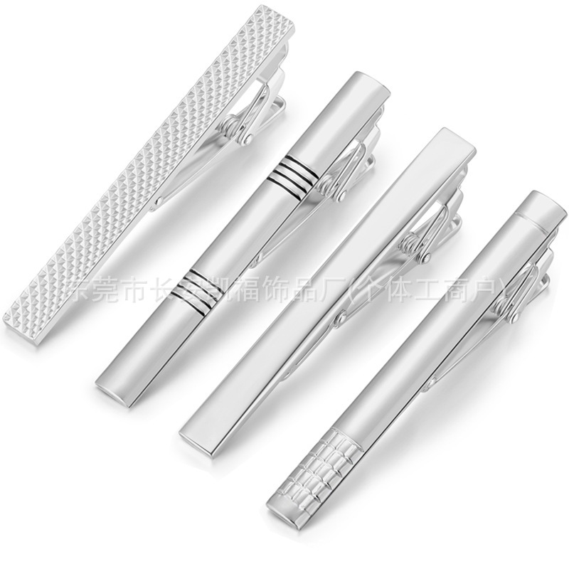 Tie Clip Men's Clip High-End Formal Wear Simple Wedding Business Suit Collar Clip Men's Gift Buckle Tie Pin